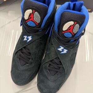 Jordan Athletic Shoes Black and Blue